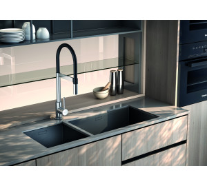 Grifo de cocina monomando 3 vias GE-DUAL para equipos de tratamiento de agua